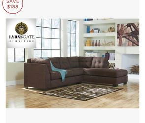 New Chocolate Sectional! Sofa couch and Loveseat set deals here