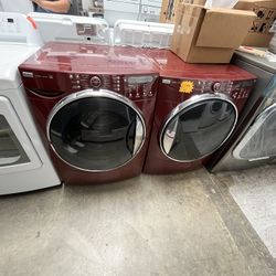 KENMORE WASHER AND GAS DRYER RED