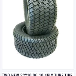 2 Brand New Set Of Lawn And Tractor Tires 25x10.00 10