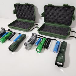 U'King Zoomable LED Flashlights Tactical Torch Light Camping Hiking Fishing ( Green )