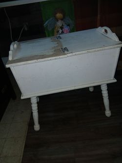 Vintage primitive wood dough box
