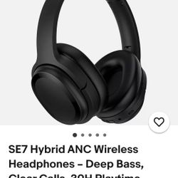 SE7 HYBRID NOISE CANCELING OVER EAR HEADPHONES BT
