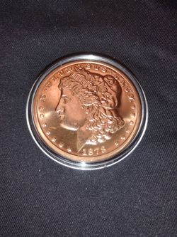 1878 USA 1 oz. ADVP .999 Copper Dollar Coin - in very good condition