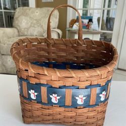 Flat Back Snowman Basket 