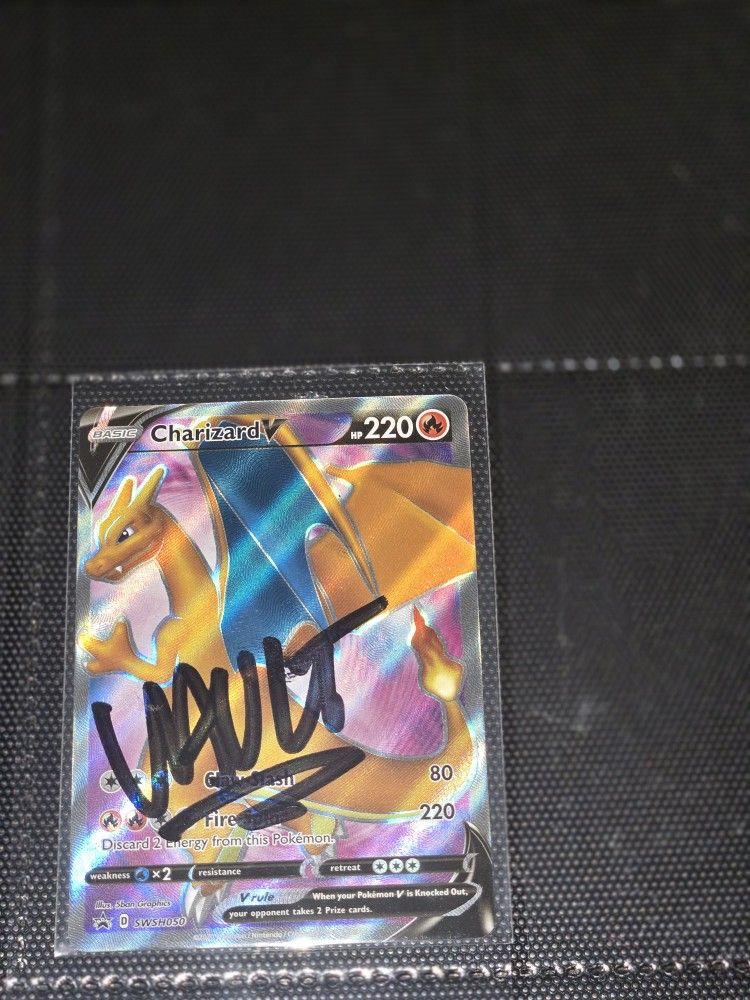 Charzard With POKE VAULTS SIGNATURE