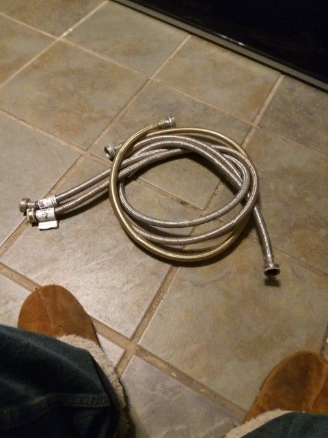 Set Of Steel Washer Water Hoses, $12 , I Also Have 2 More Sets None Steel For $10 Each Set