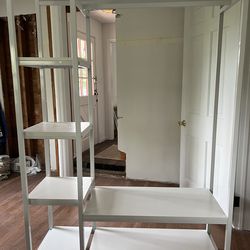 White Metal Shelving unit