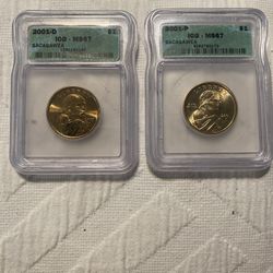 2001 P And d ICG MS67 $1 Sacagawea 
