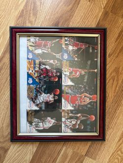 Vintage LA Clippers Basketball Card Display – 8-Card Framed Collection