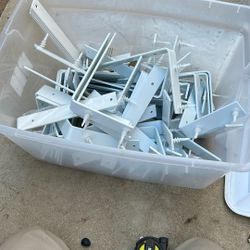 Steel White “L” Shelves - 56 Pieces Box - 