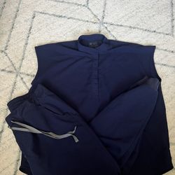 Figs Womens Navy Scrub Set Size Large Zamora Joggers And Rafaela Top