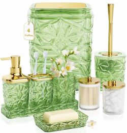9-Piece Bathroom Set (Green)