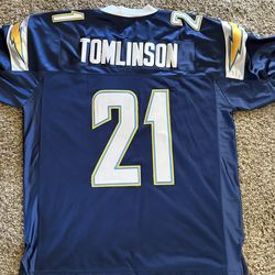 Vintage San Diego Chargers LaDainian Tomlinson #21 Jersey Size 52 Reebok NFL
