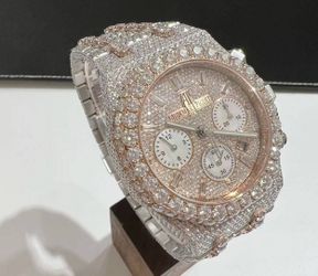 Iced Out Moissanite Watch - Statement Piece For Men