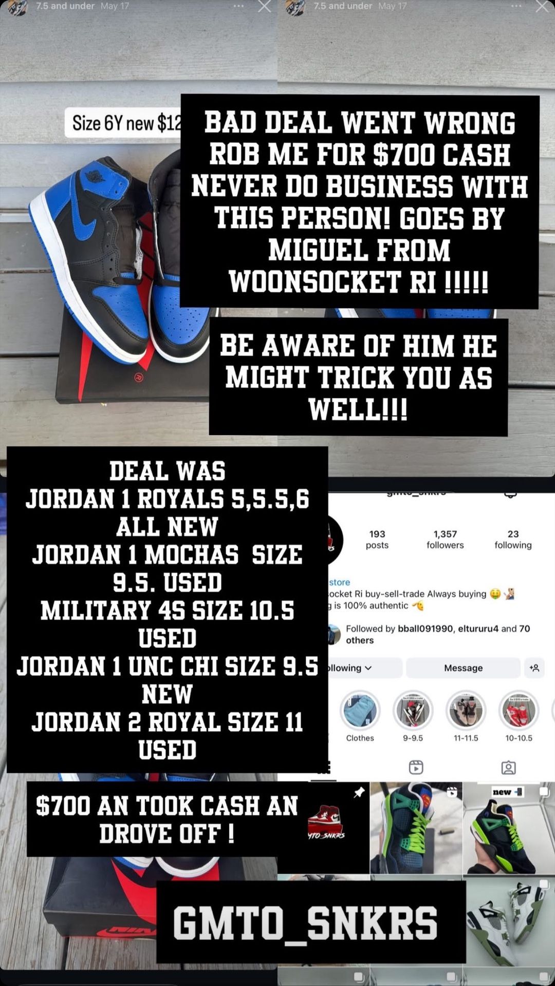 Alert For Shoe Seller