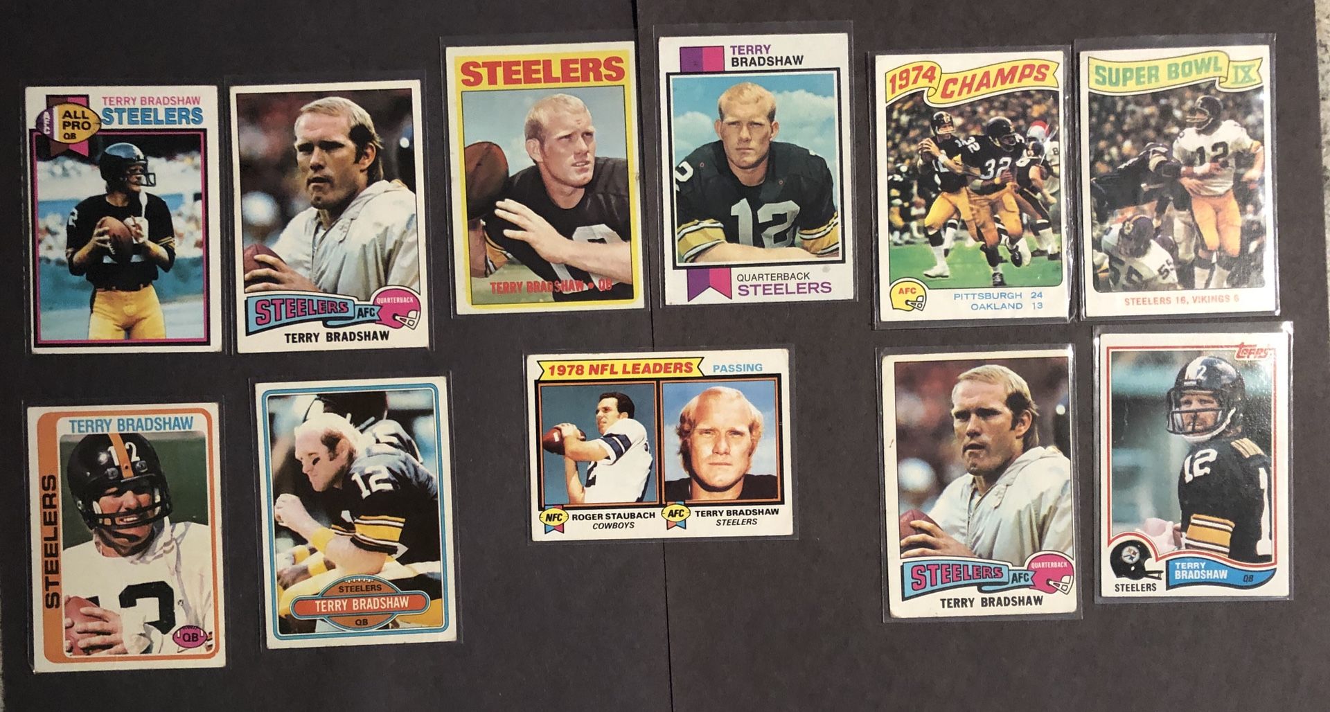 HOF-ALL PRO Terry Bradshaw Pittsburgh Steelers 1970s Lot!