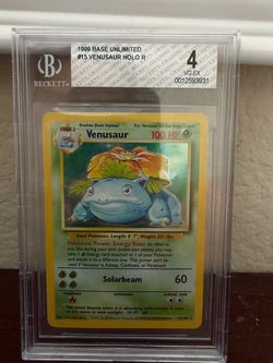 1999 Venusaur Base Unlimited #15 HOLO R (BGS 4)