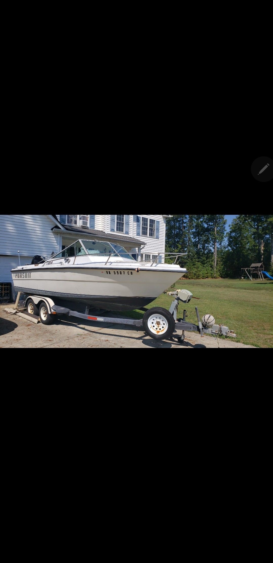 1979 pursuit 22ft deck fishing boat