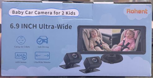 Rohent dual baby car camera for 2 kids