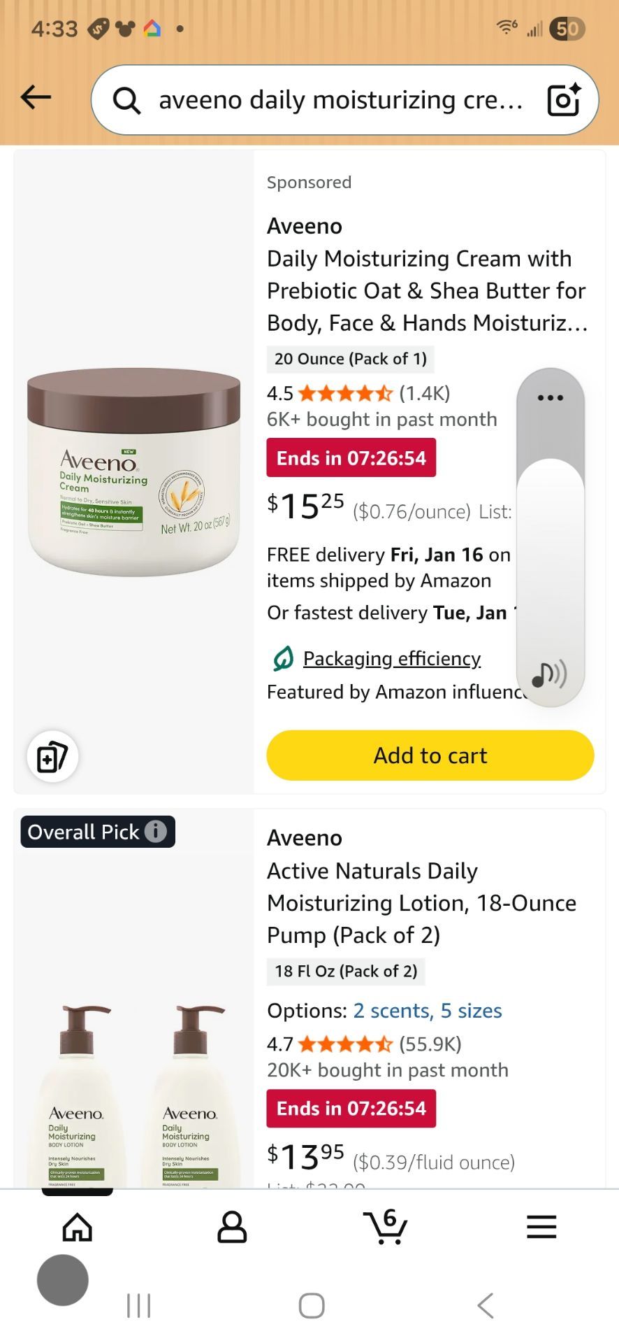New Only 1 Left Aveeno 20 Ozs. See Both Pics Located RANCHO&MILL COLTON