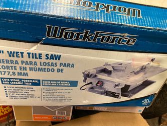 WorkForce wet tile saw $90