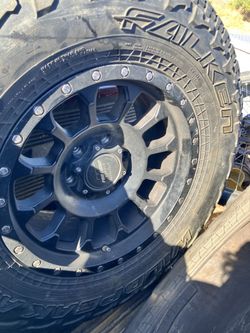 17” 6 lug  rims and tires