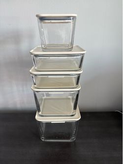Glass storage containers