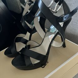 Micheal Kors Strappy Stilettos Platform  Leather Heels