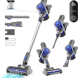 Cordless Vacuum Cleaner for Home | 400W Powerful Stick Vacuum | Long Runtime Detachable Battery | LED Display | Deep Clean for Pet Hair Hard Floor Car