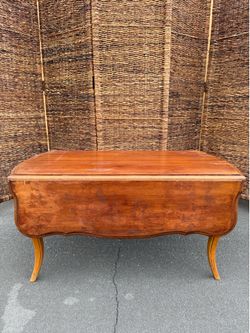 Mid Century Modern California Furniture Drop Leaf Coffee Table