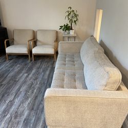 Sofa with Accent Chairs 