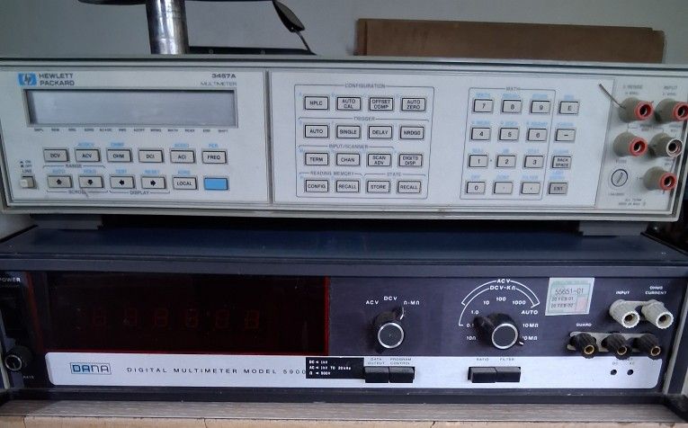 Multimeters A Hewlett Packard 3457A And A Dana 5900
