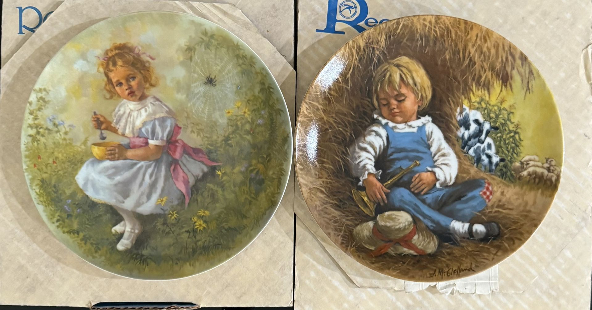 Little Boy Blue And Little Bo Peep Collector Plates