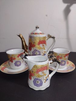 Vintage Japanese Style Tea Service Set