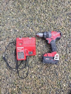 Milwaukee M18 Fuel Drill with Battery and Charger