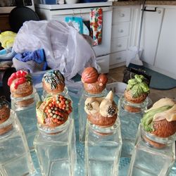 8 Vintage Shonfeld Spice Jars $40