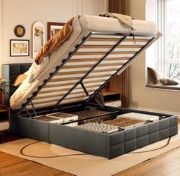 ❤️‍🔥 #A Full Size Lift Up Storage Bed with Storage