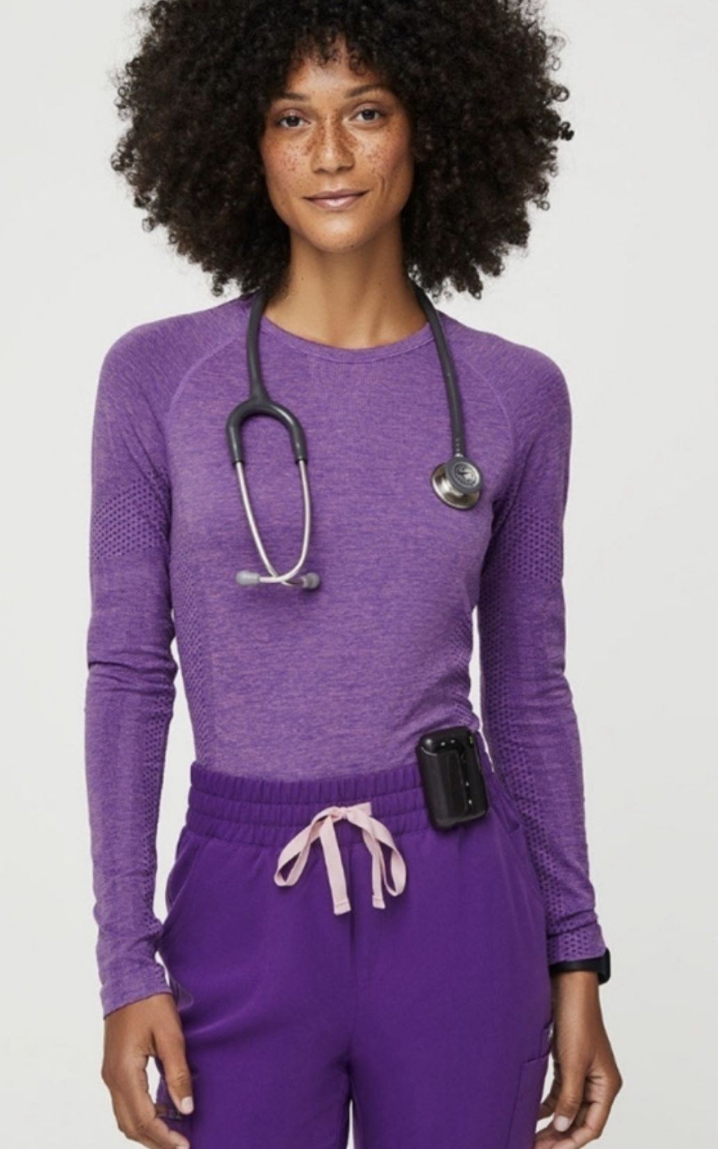 FIGS Salta Performance Underscrub in Heathered Magic Purple