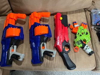 Nerf Blaster Lot - Surgefire, Rival, Alternator & Darts