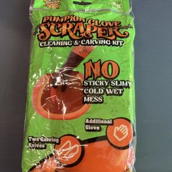 Pumpkin Glove Scraper Cleaning & Carving Kit
