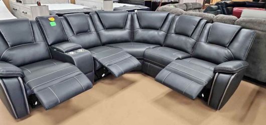 Modern Bonded Leather Sectional – Delivery Available