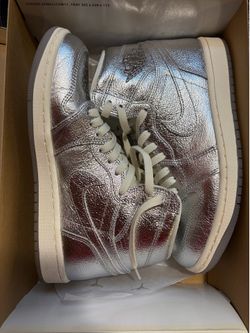 Jordan 1 High Metallic Silver women’s size 8.5 $60