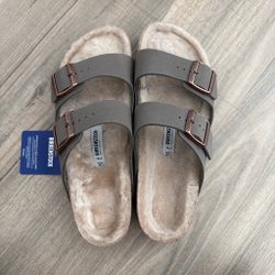 Birkenstocks with fur