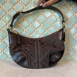 Coach,Brown,Black, and Shoulder/hand bag