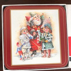 Vintage Father Christmas Pimpernel Coasters