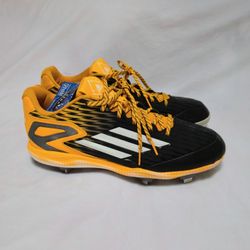 Adidas Men’s Metal Baseball Cleats Size 16 Yellow Black Ortholite Insoles