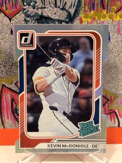 Kevin McGonigle die cut book end. Baseball card.