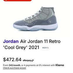 Jordan 11 Retro 'Cool Grey' 2021Men's
