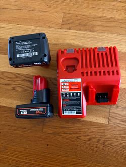 Dual12 V Battery 6.5 Ah with charger for M12
