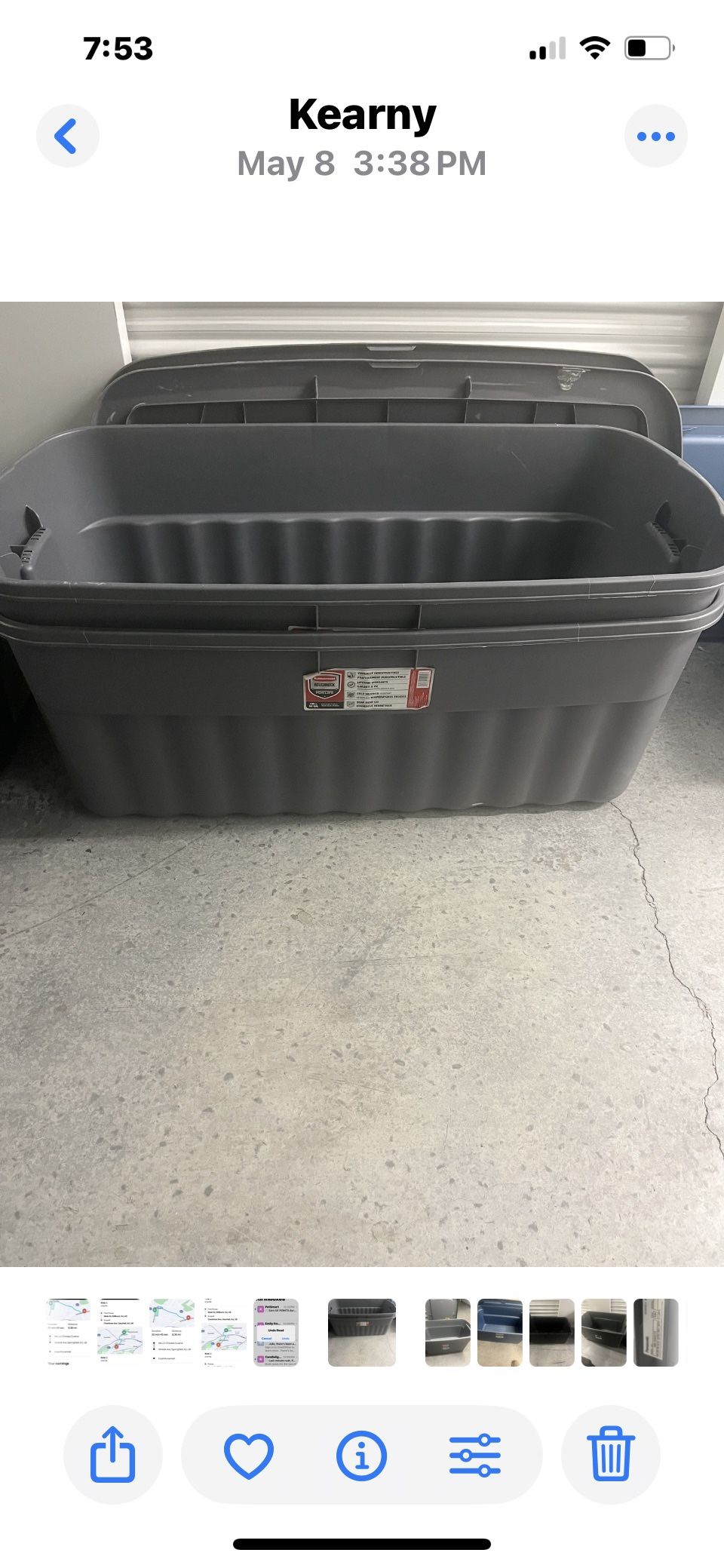 50 Gallon- Rubbermaid Roughneck- Like New Storage Container w/Lid